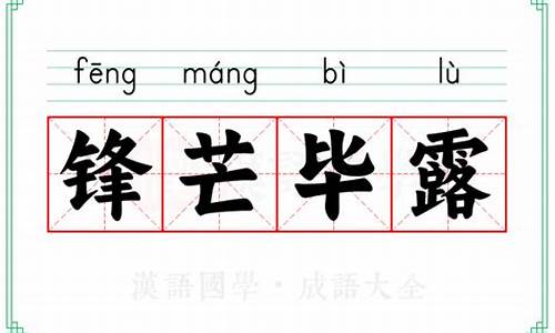 锋芒毕露的意思和妇孺皆知的意思是什么_锋芒毕露的意思和妇孺皆知的意思是什么