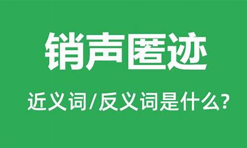 销声匿迹是什么意思解释词语和造句_销声匿迹是什么意思解释词语和造句