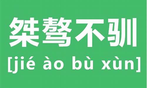 桀骜不驯造句和意思_桀骜不驯造句和意思解释